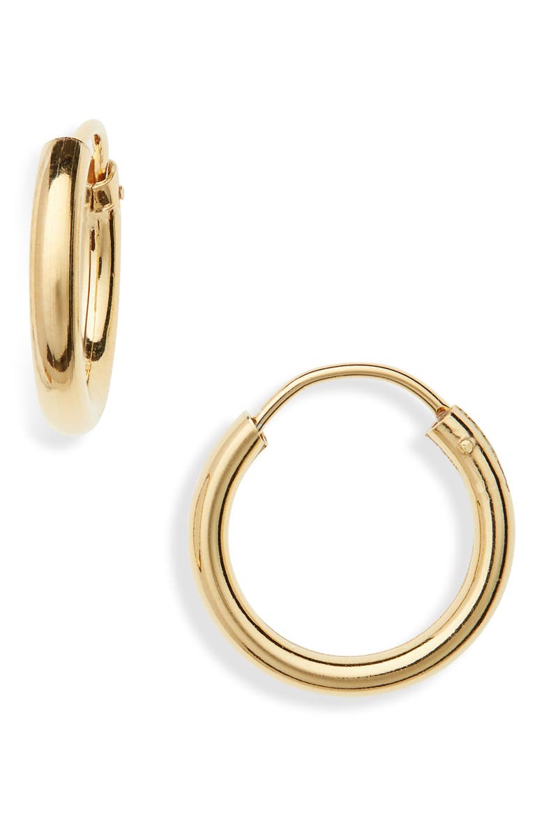 Argento Vivo Milano Sterling Hoop Earrings, Main, color, GOLD