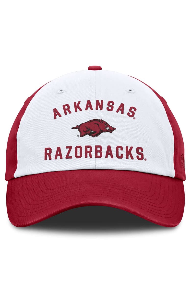 TOP OF THE WORLD Men's Top of the World White Arkansas Razorbacks Weston Adjustable Hat, Alternate, color, White