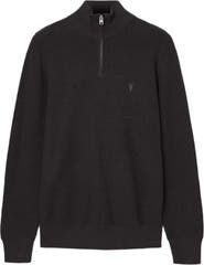 AllSaints Wool Blend Quarter Zip Sweater