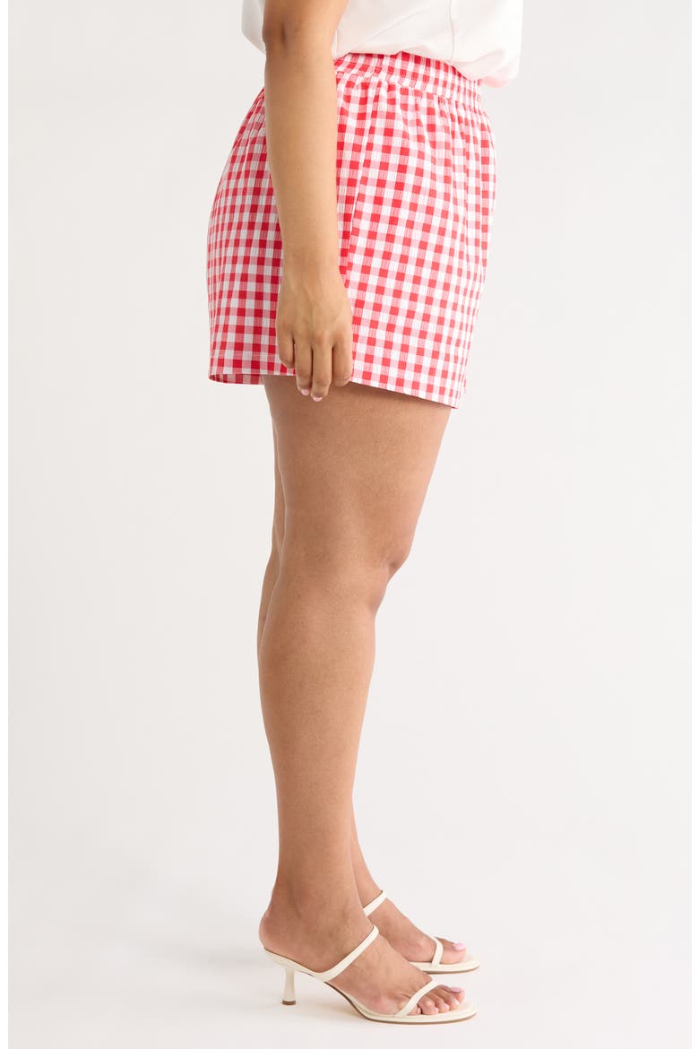 Macon High Waist Shorts, Alternate, color, RED-WHITE