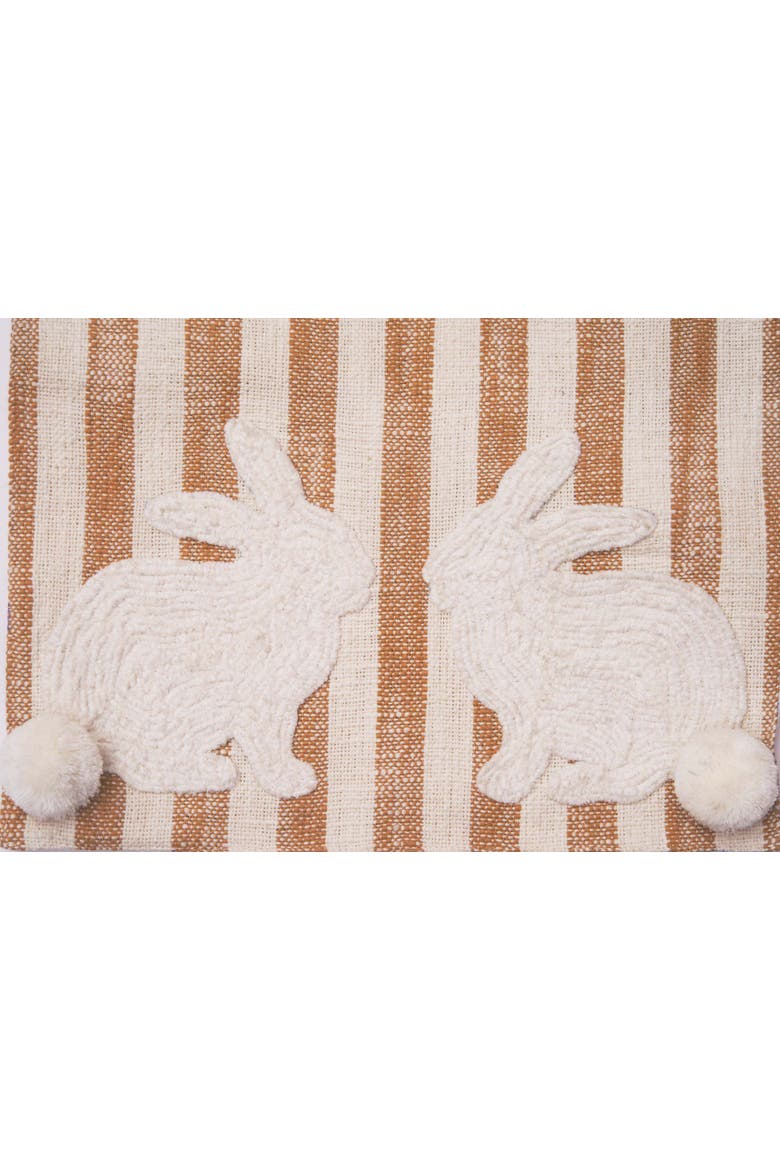 Easter Bunnies Tufted Stripes 100% Cotton Table Runner 14" x 72", Alternate, color, Yellow