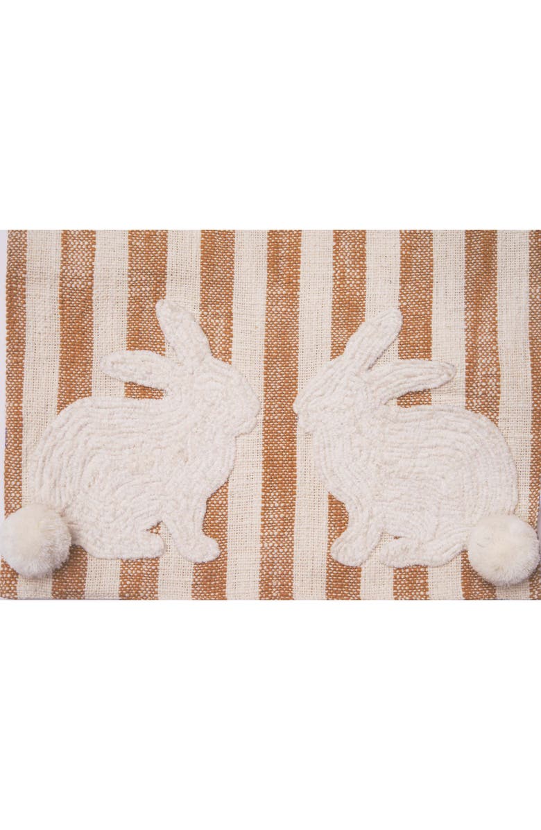 C&F Home Easter Bunnies Tufted Stripes 100% Cotton Table Runner 14" x 72", Alternate, color, Yellow
