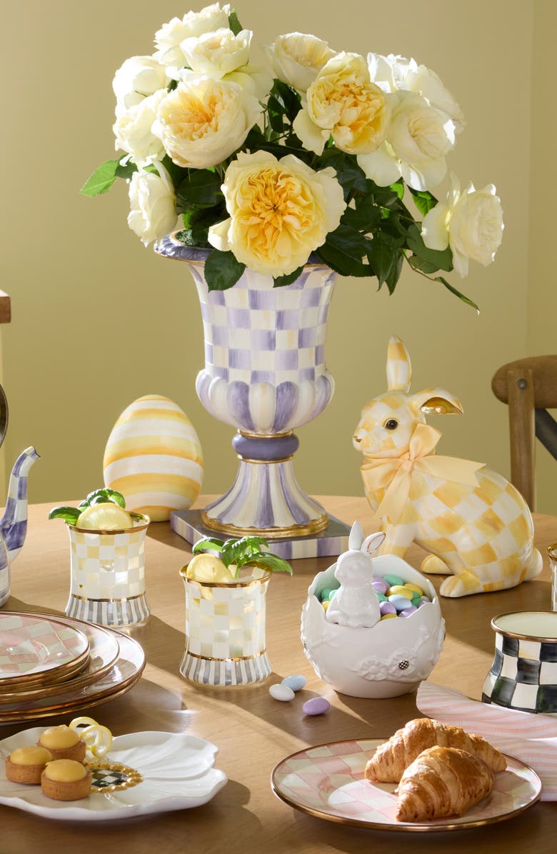 MACKENZIE CHILDS Sunshine Check Buseter Bunner, Alternate, color, Yellow