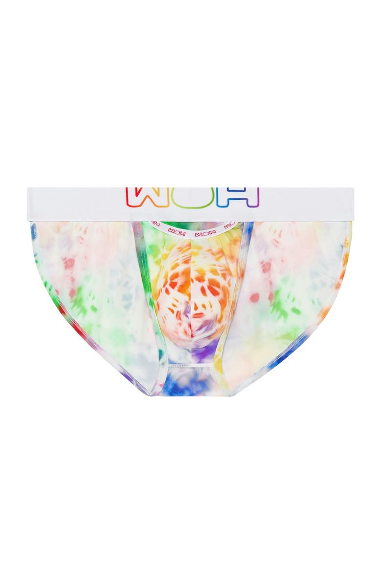 HOM WOH Sexy Fun Tanga Rainbow Briefs, Main, color, Multico Print