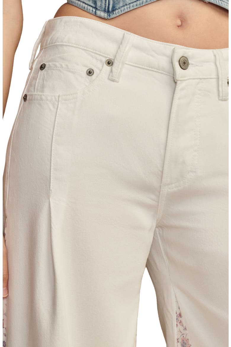 Floral Inset Palazzo Jeans, Alternate, color, SWEET SPRING