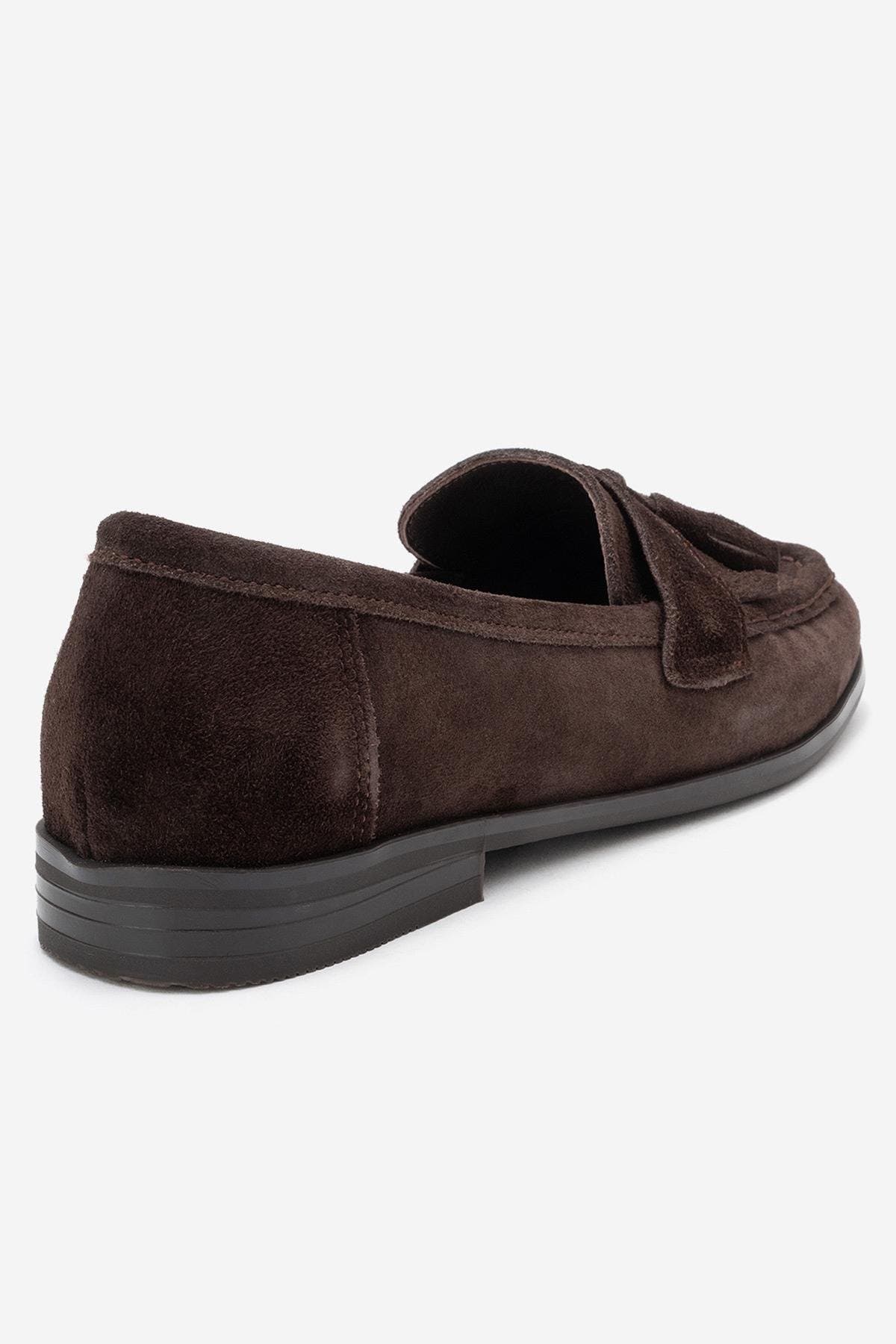 Lupen Leather Tassel Loafer, Alternate, color, Brown Suede