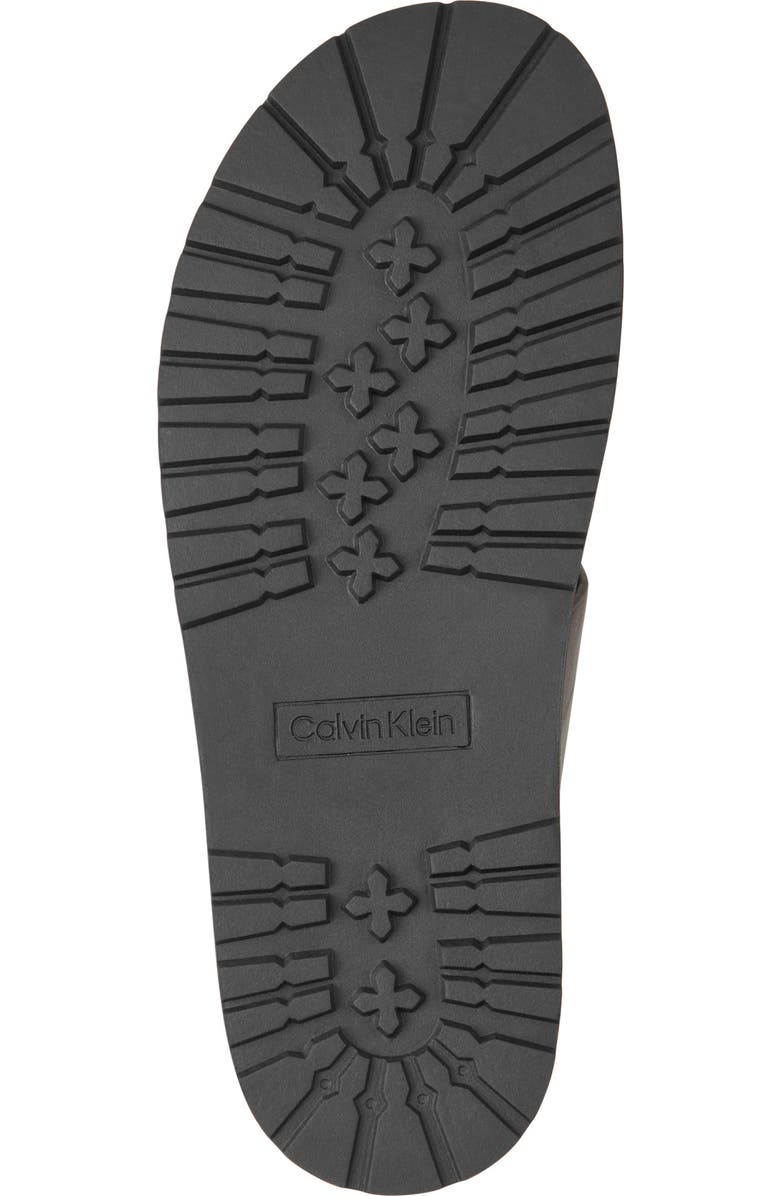 Calvin Klein Rolinde Lug Sole Slide Sandal, Alternate, color, Dark Brown