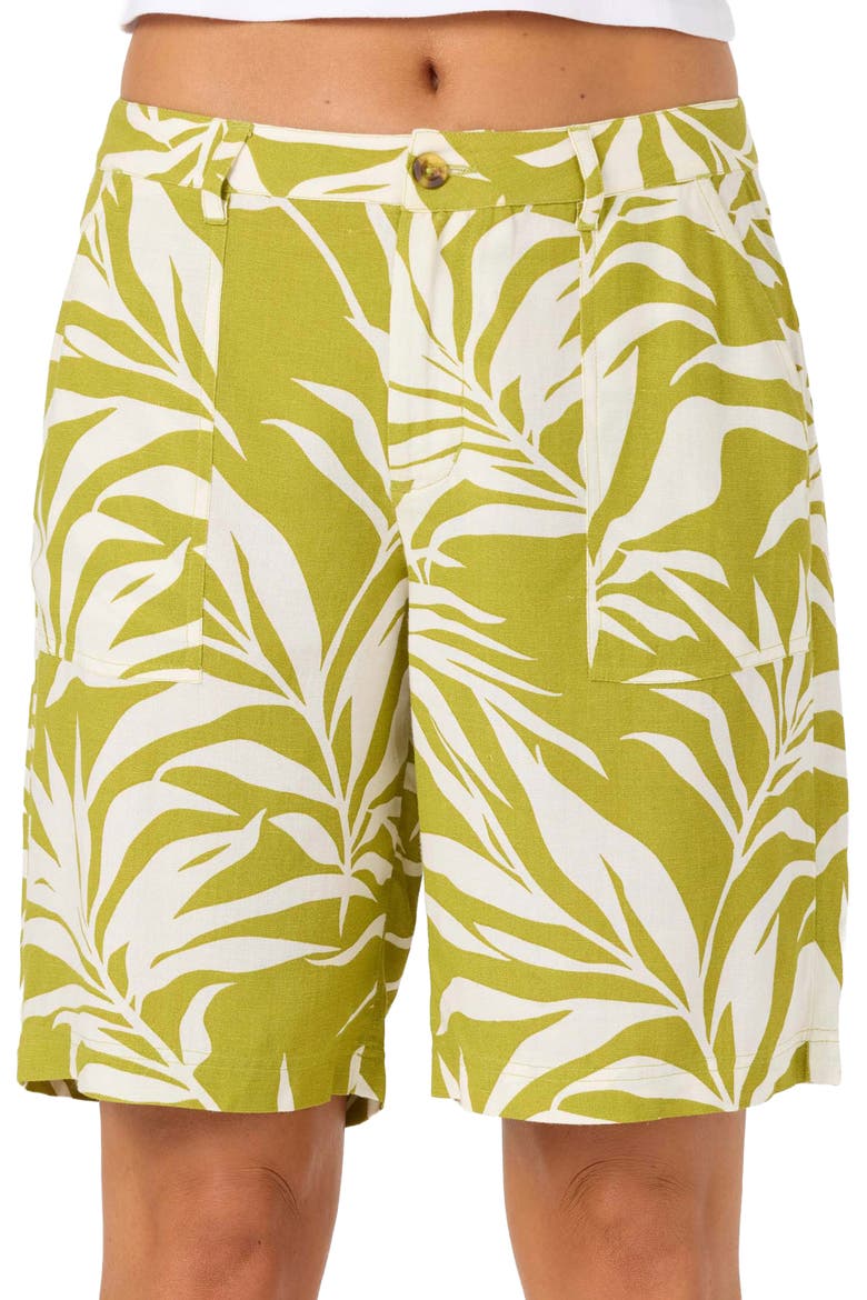 Marissa Printed Shorts, Alternate, color, CHARTREUSE