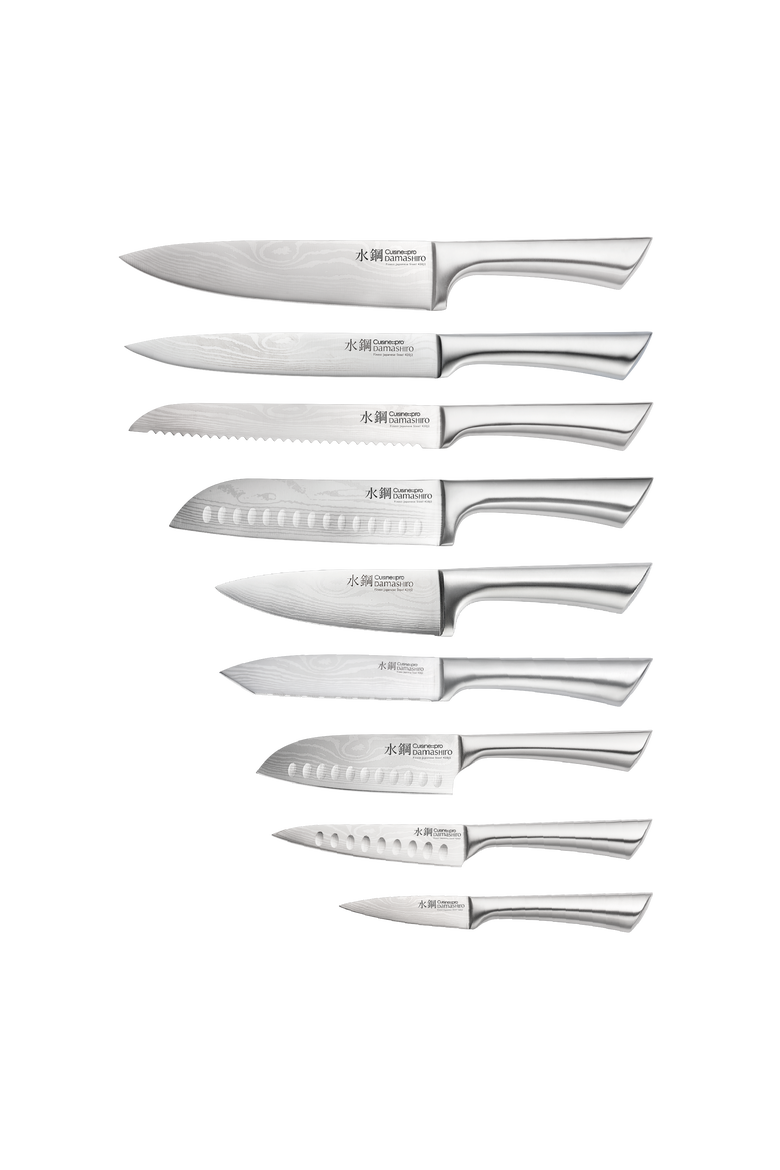 Damashiro® 10-Piece Hiryu Knife Block, Alternate, color, Silver