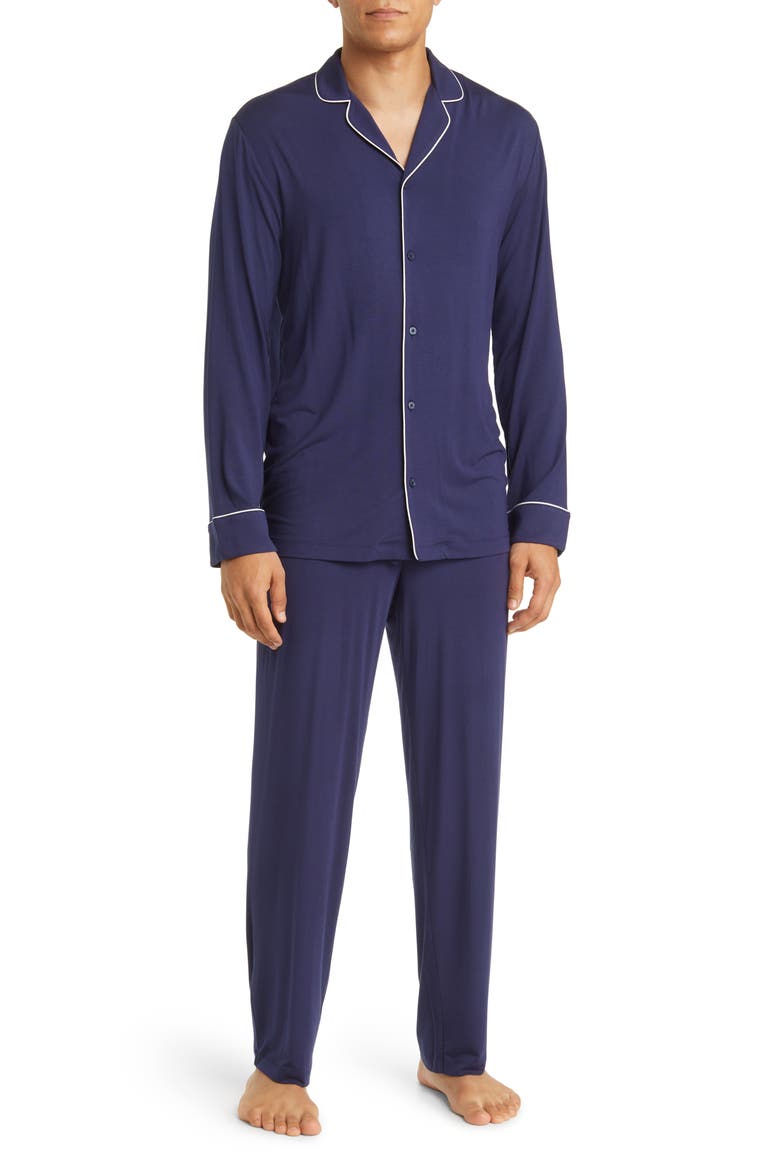 Moonlight Eco Pajamas, Main, color, NAVY PEACOAT