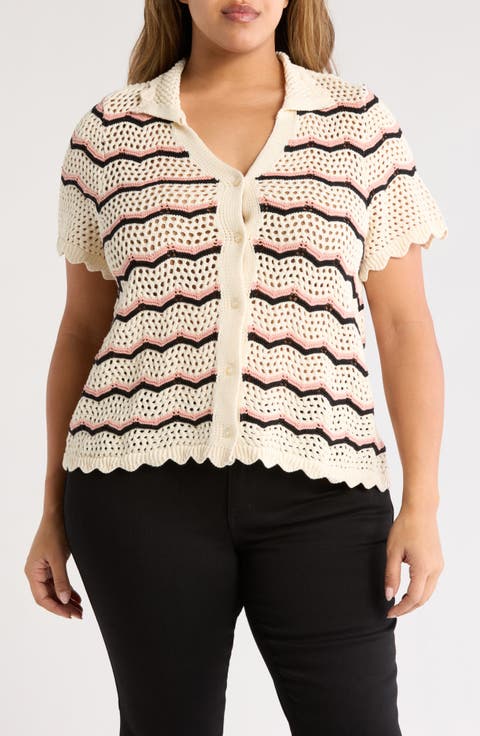 Scalloped Open Stitch Sweater