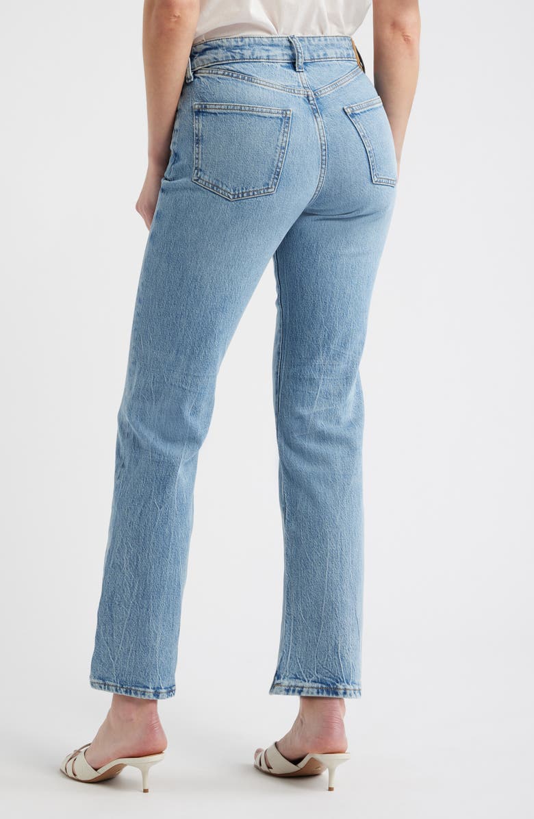 BOSS Parkway Slim Straight Leg Jeans, Alternate, color, Blue