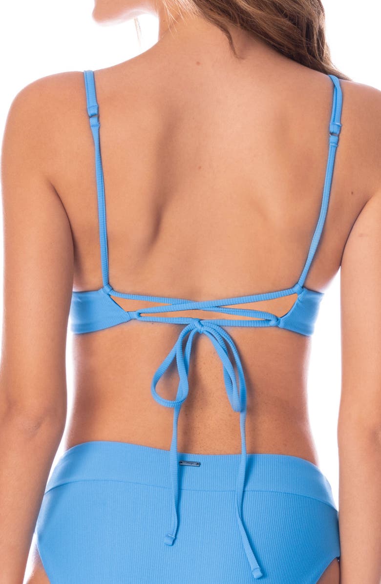 Maaji Stone Blue Parade Reversible Bikini Top, Alternate, color, 