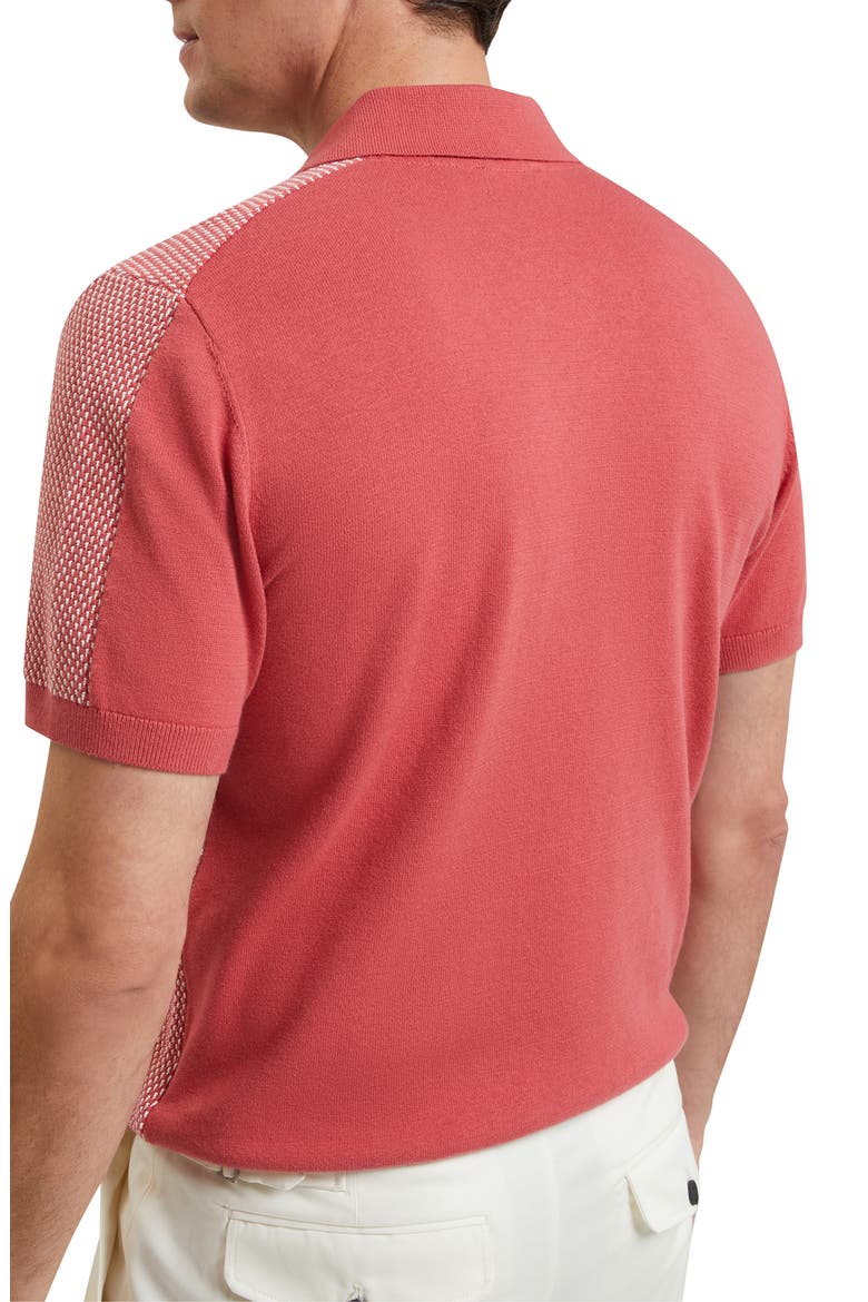 Noliva Short Sleeve Cotton Button-Up Shirt, Alternate, color, RED