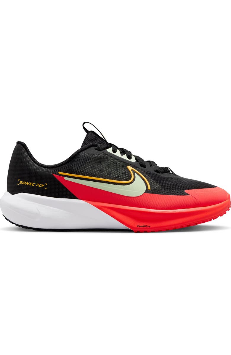 Nike Kids' Sonic Fly Running Shoe, Alternate, color, Black/ Volt Tint/ Laser Orange