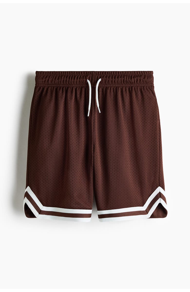 H&M Basketball shorts with drymove, Alternate, color, Dark Brown