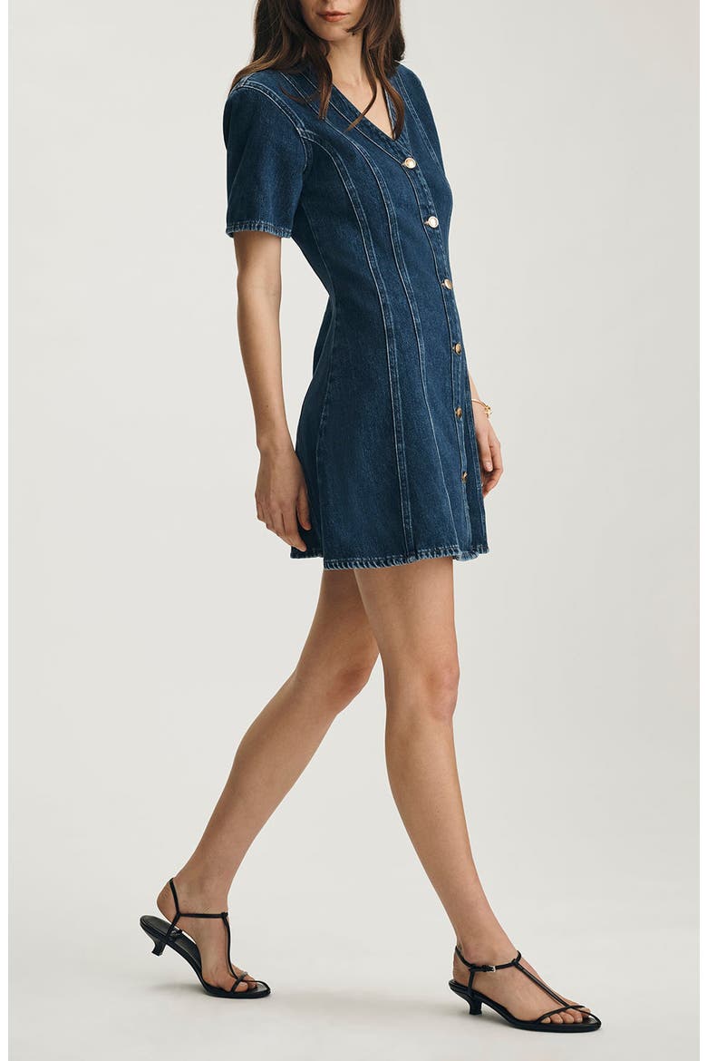 Kristy Cotton Denim Shirtdress, Alternate, color, DARK GOLD PREMIUM