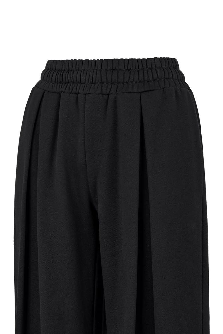 Fanny Straight Leg Box Pleat Joggers, Alternate, color, Black
