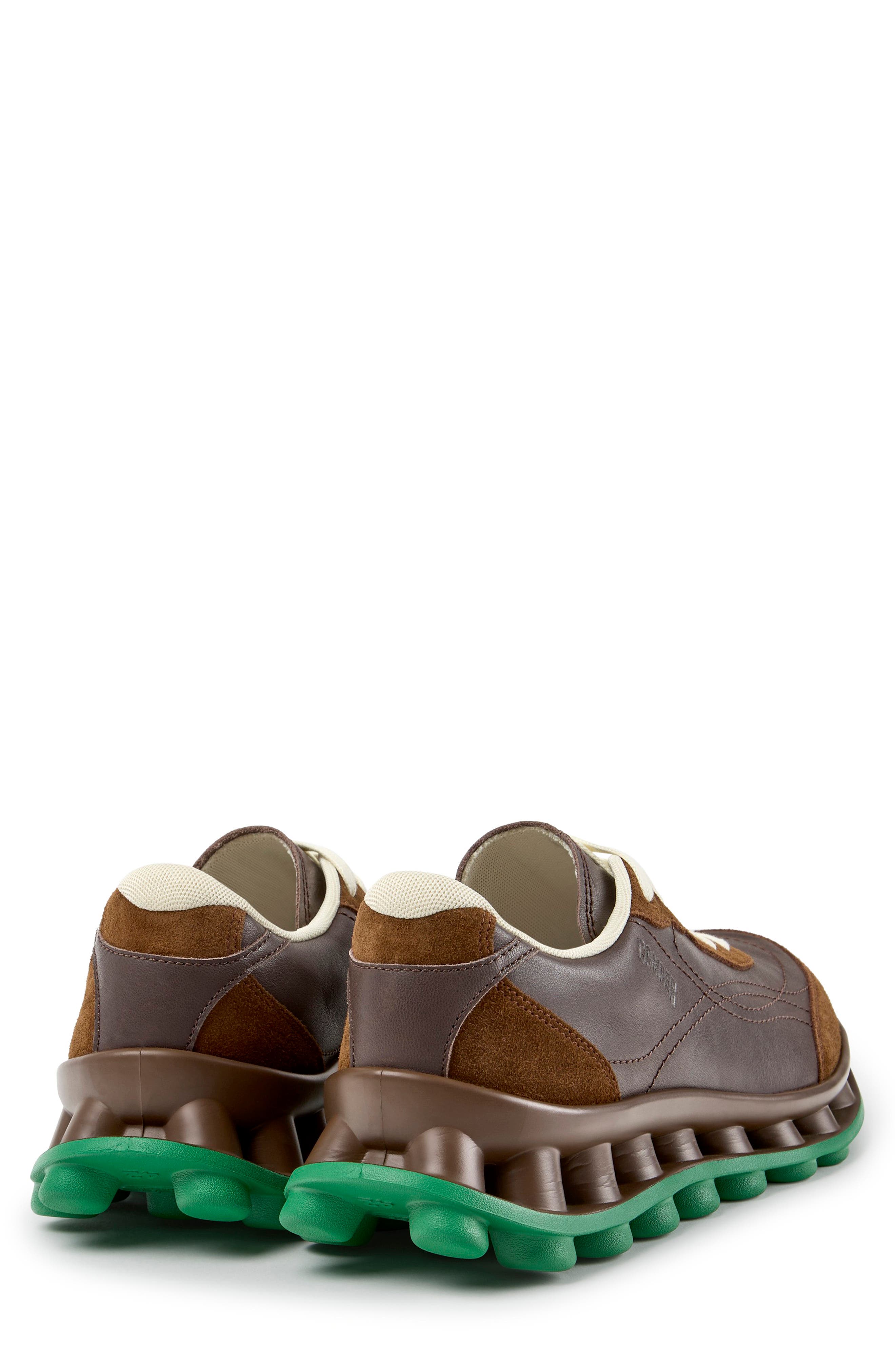 Pelotissima Leather Sneaker, Alternate, color, DARK BROWN