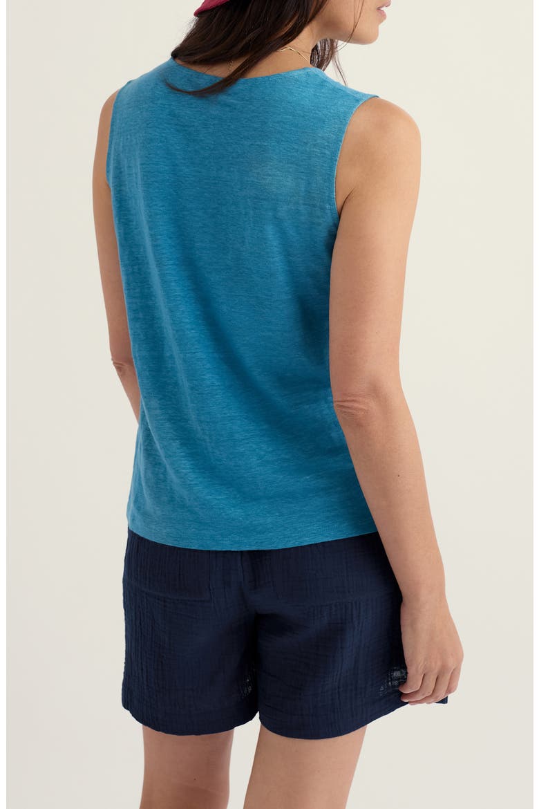 Carn Glaze Linen Vest, Alternate, color, WATERSCAPE