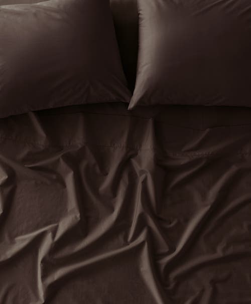 Pact Organic Cool-air Percale Pillowcase 2-pack In Brown