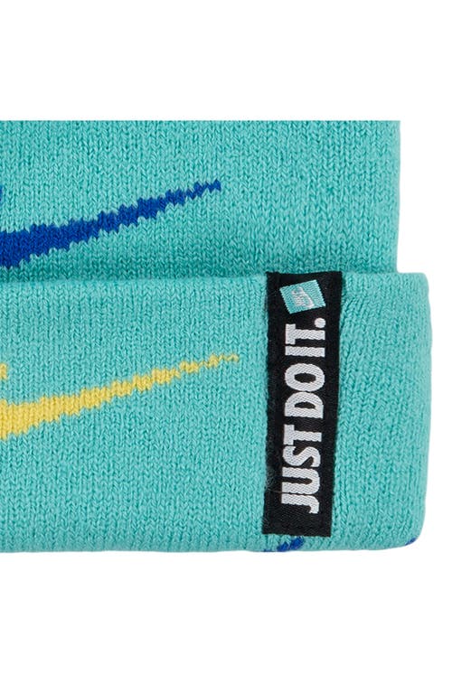 Nike Swoosh Repeat Beanie In Blue