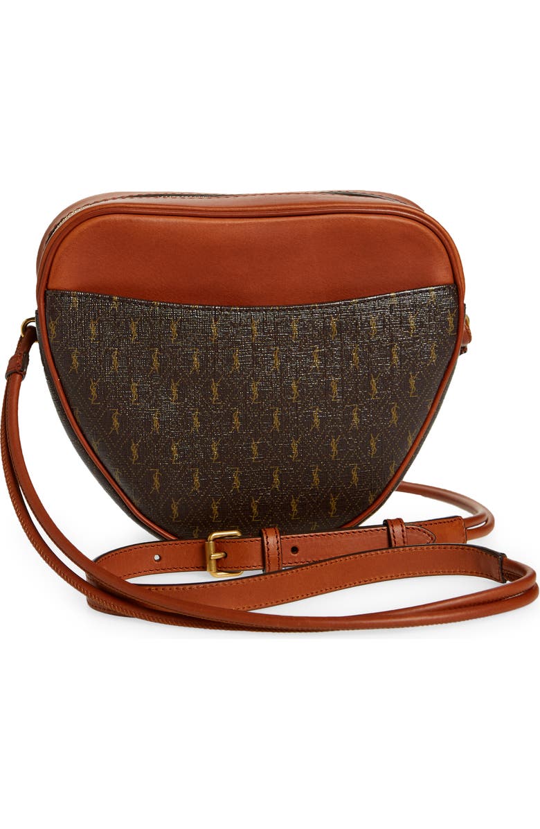 Saint Laurent Monogram Coeur Canvas Crossbody Bag, Alternate, color,