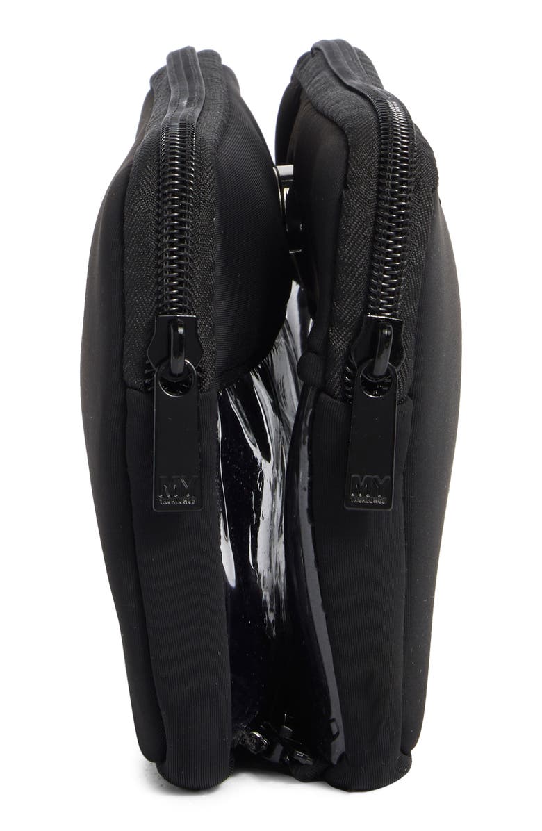 MYTAGALONGS Double Zip Easy View Zip Pouch, Alternate, color, Black