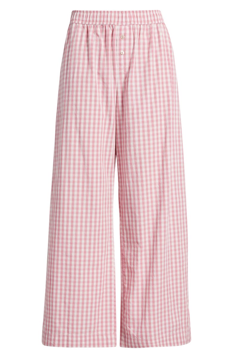 Open Edit Cotton Boxer Sleepwear Pants, Alternate, color, Pink Luella Gingham