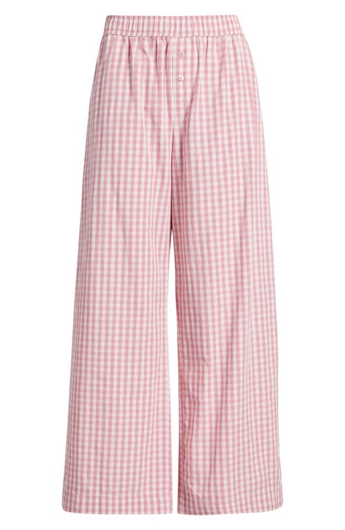 Open Edit Cotton Boxer Pants In Pink