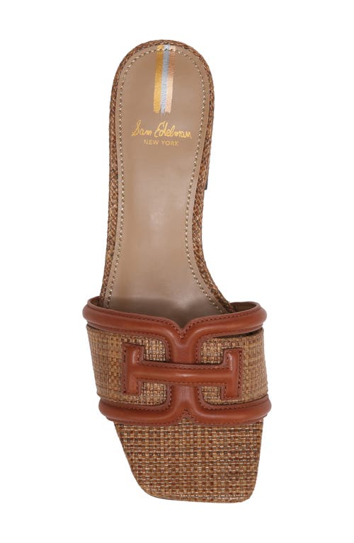 Sam Edelman Waylon Block Heel Slide In Dark Brown In Brown