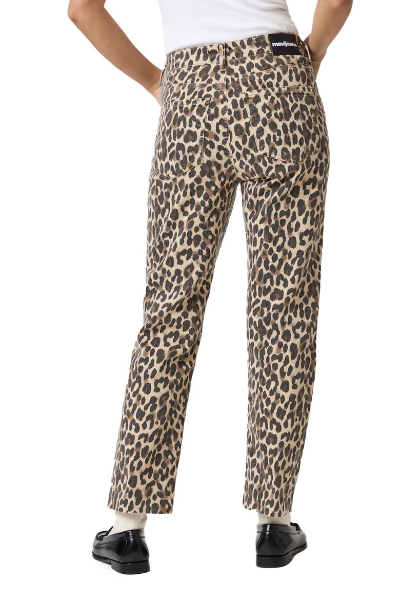 New York Leopard Print Ankle Straight Leg Jeans, Alternate, color, LEOPARD DENIM