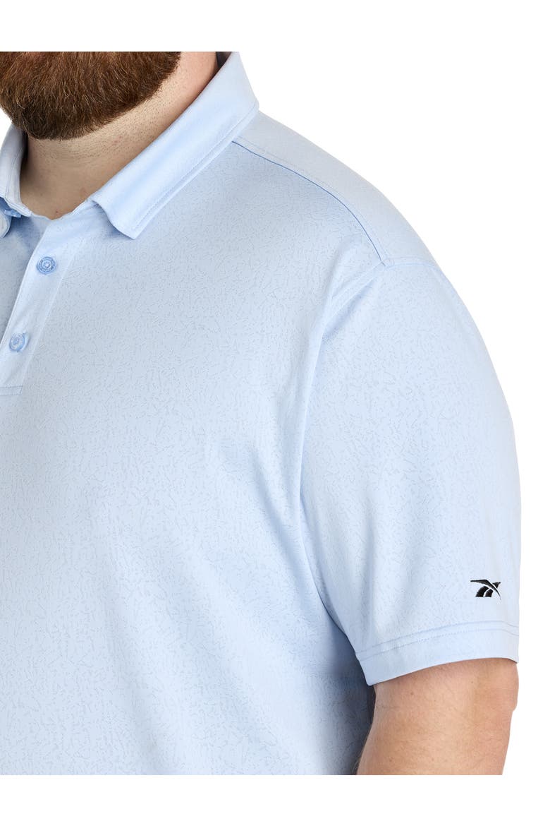 Big & Tall Jacquard Tonal Polo Shirt, Alternate, color, Y2K BLUE
