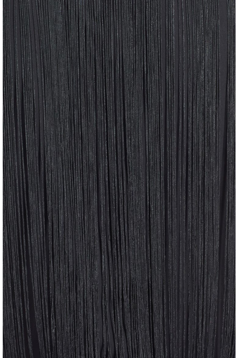 Tassel Embellished Shift Dress, Alternate, color, BLACK