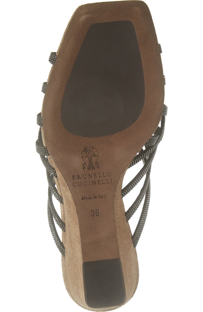 Brunello Cucinelli Cage Wedge Slide Sandal, Alternate, color,