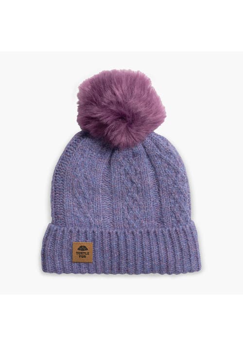 Turtle Fur Lindsey Pom Beanie In Purple
