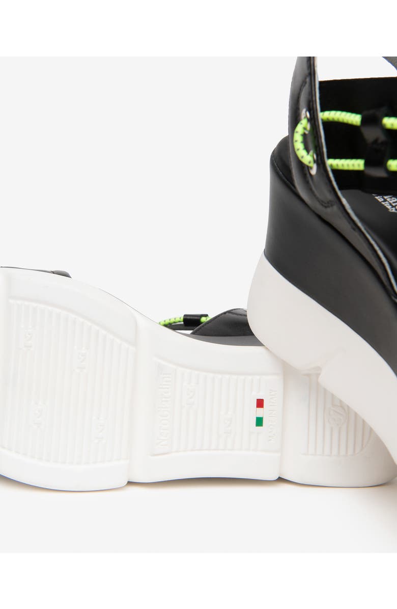 NeroGiardini Platform Wedge Sandal, Alternate, color, Black