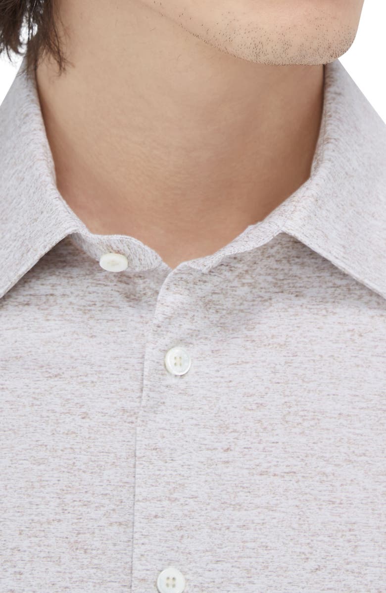 Bugatchi James OoohCotton<sup>®</sup> Heathered Button-Up Shirt, Alternate, color, Cinnamon
