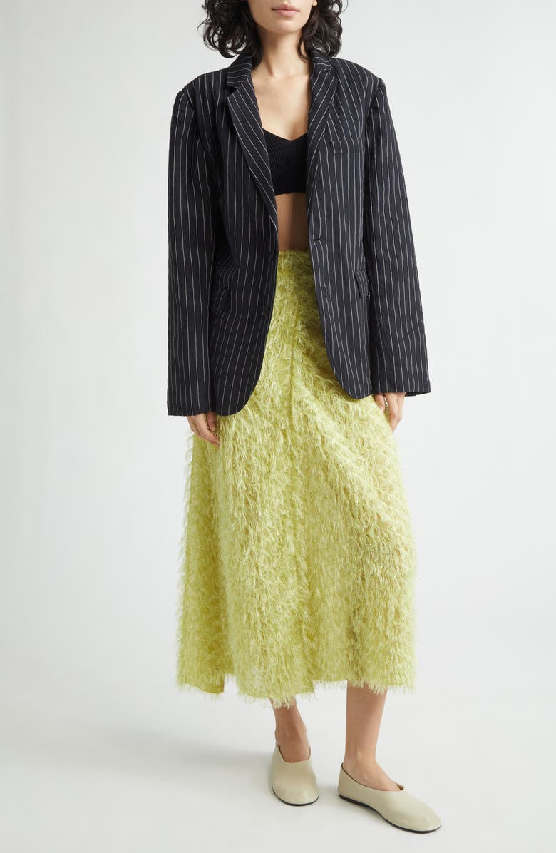 KÚR Textured Wrap Skirt, Alternate, color, Lime Green