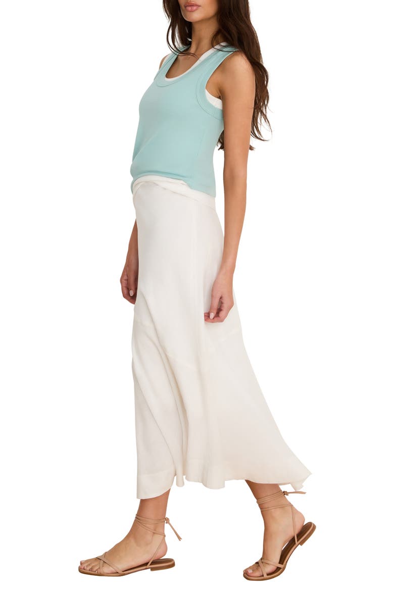 Long Engagement Rumba Linen Blend Skirt, Alternate, color, PAPER WHITE