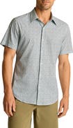 Bonobos Tech Slim Fit Palm Print Short Sleeve Button-Up Shirt