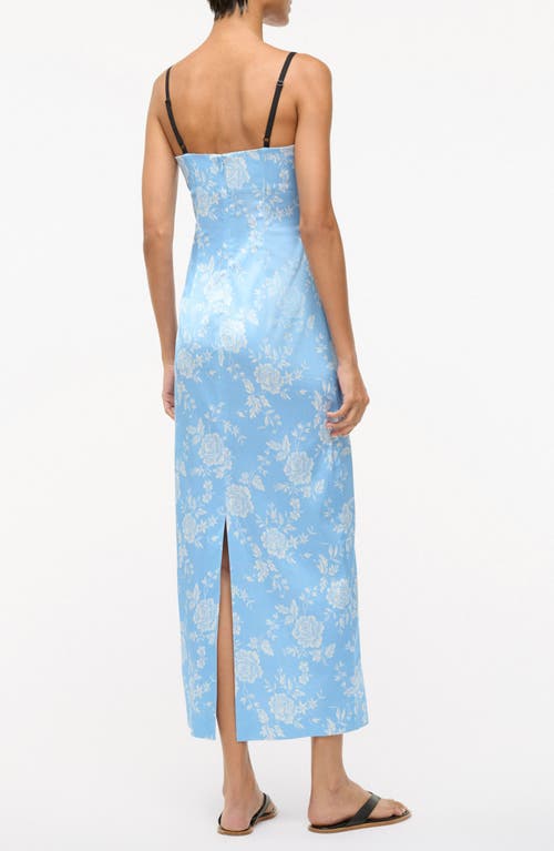 Staud Carol Print Sleeveless Maxi Dress In Blue
