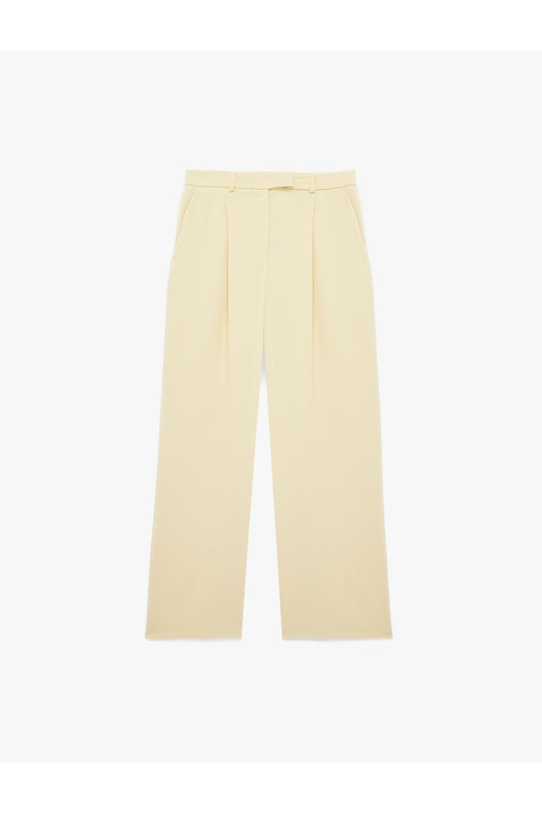High Rise Pleated Wide Leg Trousers, Alternate, color, YELLOW