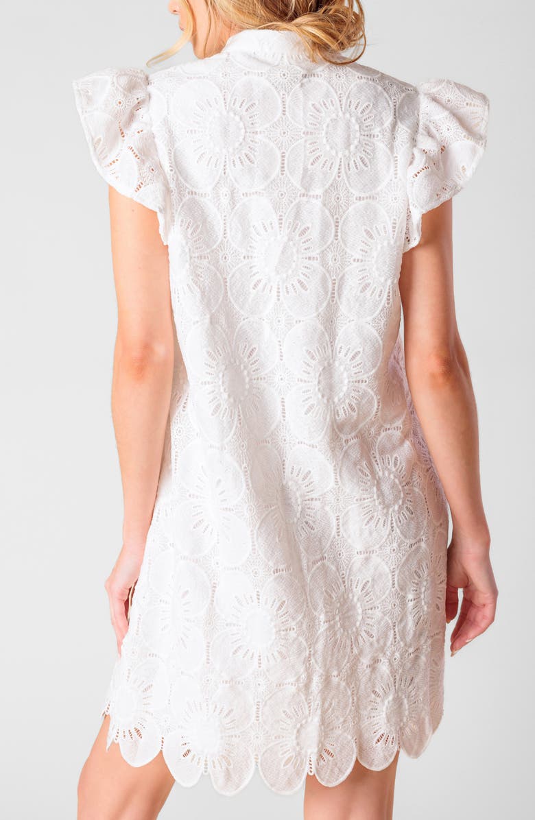 FLYING TOMATO Lace Cap Sleeve Dress, Alternate, color, White