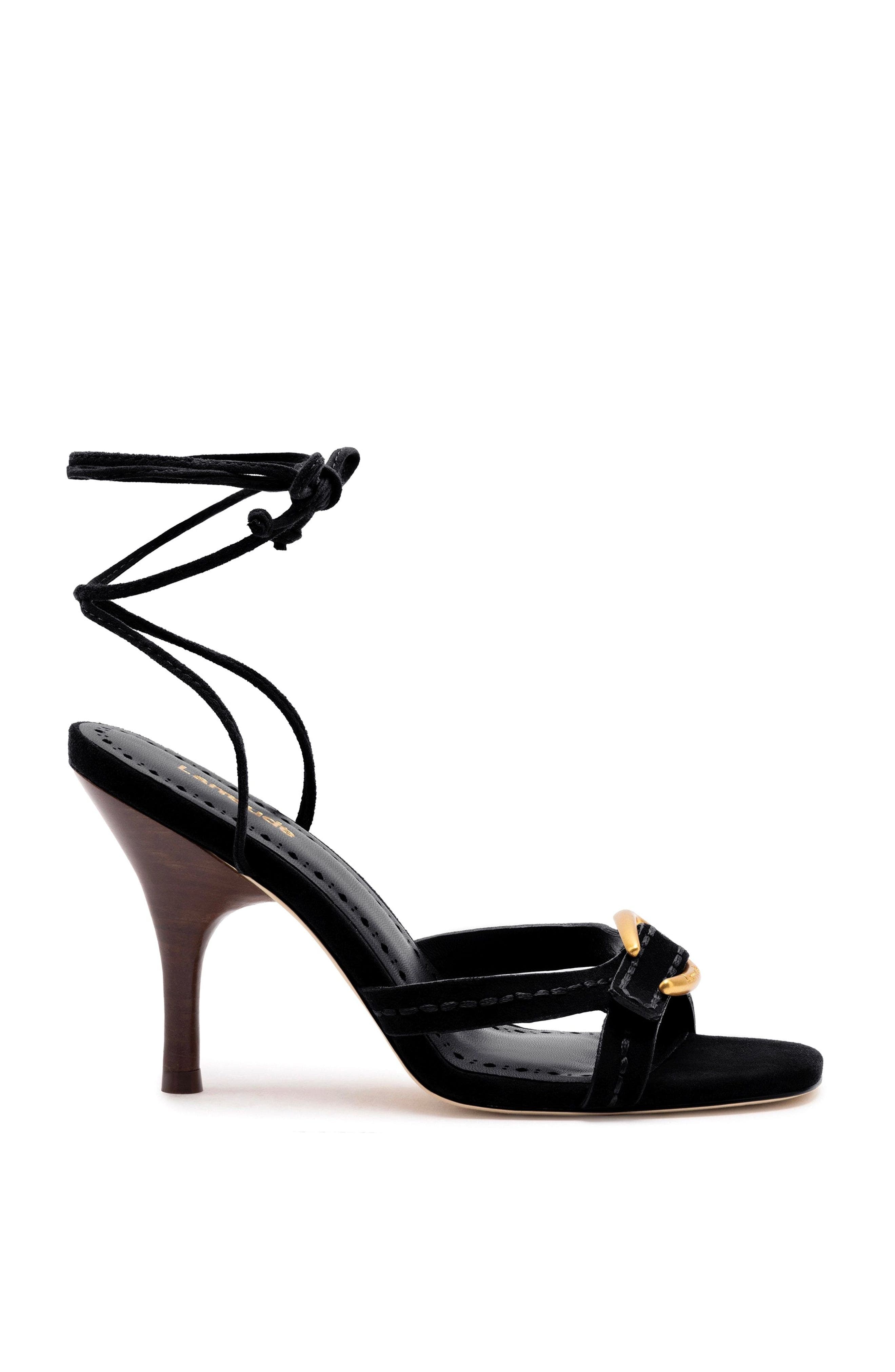Larroudé Verona Strappy Sandal, Main, color, Black