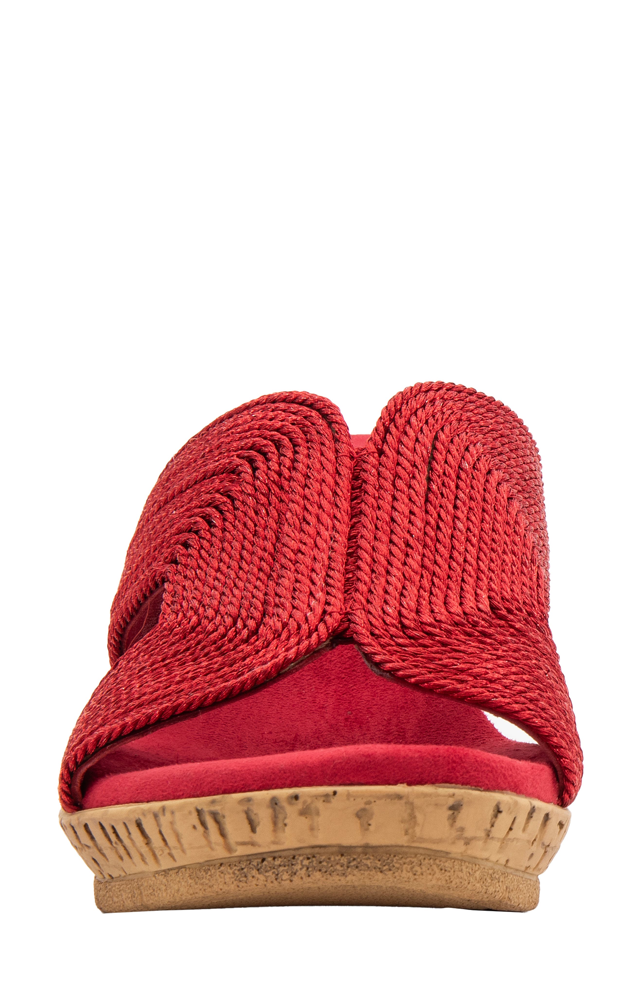 Vibe Wedge Slide Sandal, Alternate, color, RED