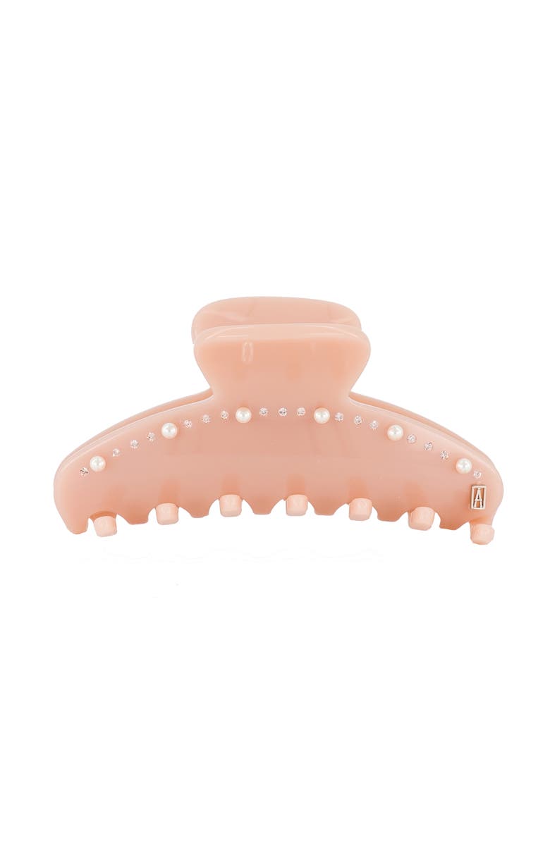 Alexandre de Paris Perle acetate hair clip, Main, color, Pink