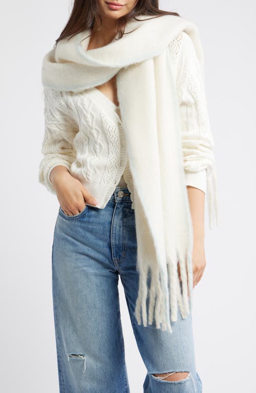 Free People Winter Chill Blanket Scarf In White