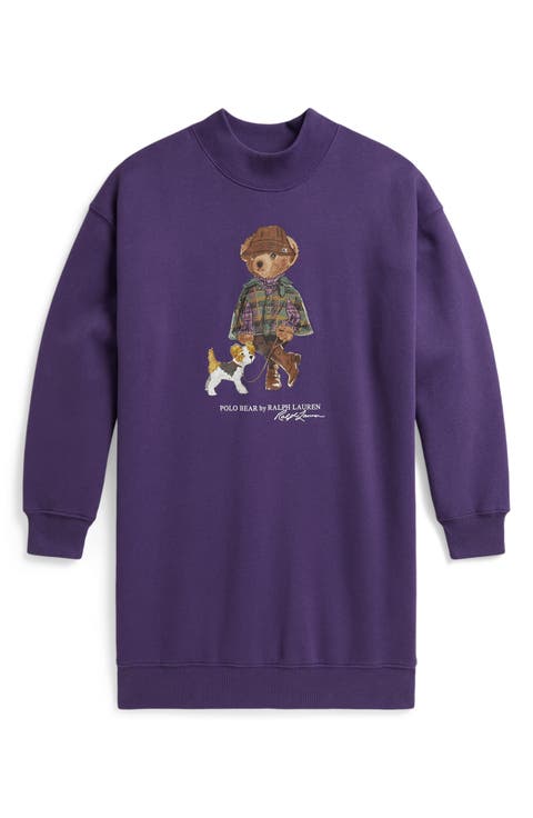 Kids' Polo Bear Fleece Mock Neck Dress