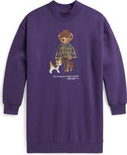 Polo Ralph Lauren Kids' Polo Bear Fleece Mock Neck Dress